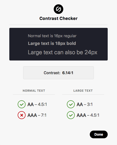 Stark contrast checker in Sketch