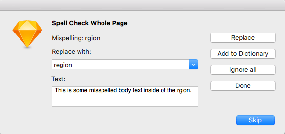 Spell Check plugin in Sketch