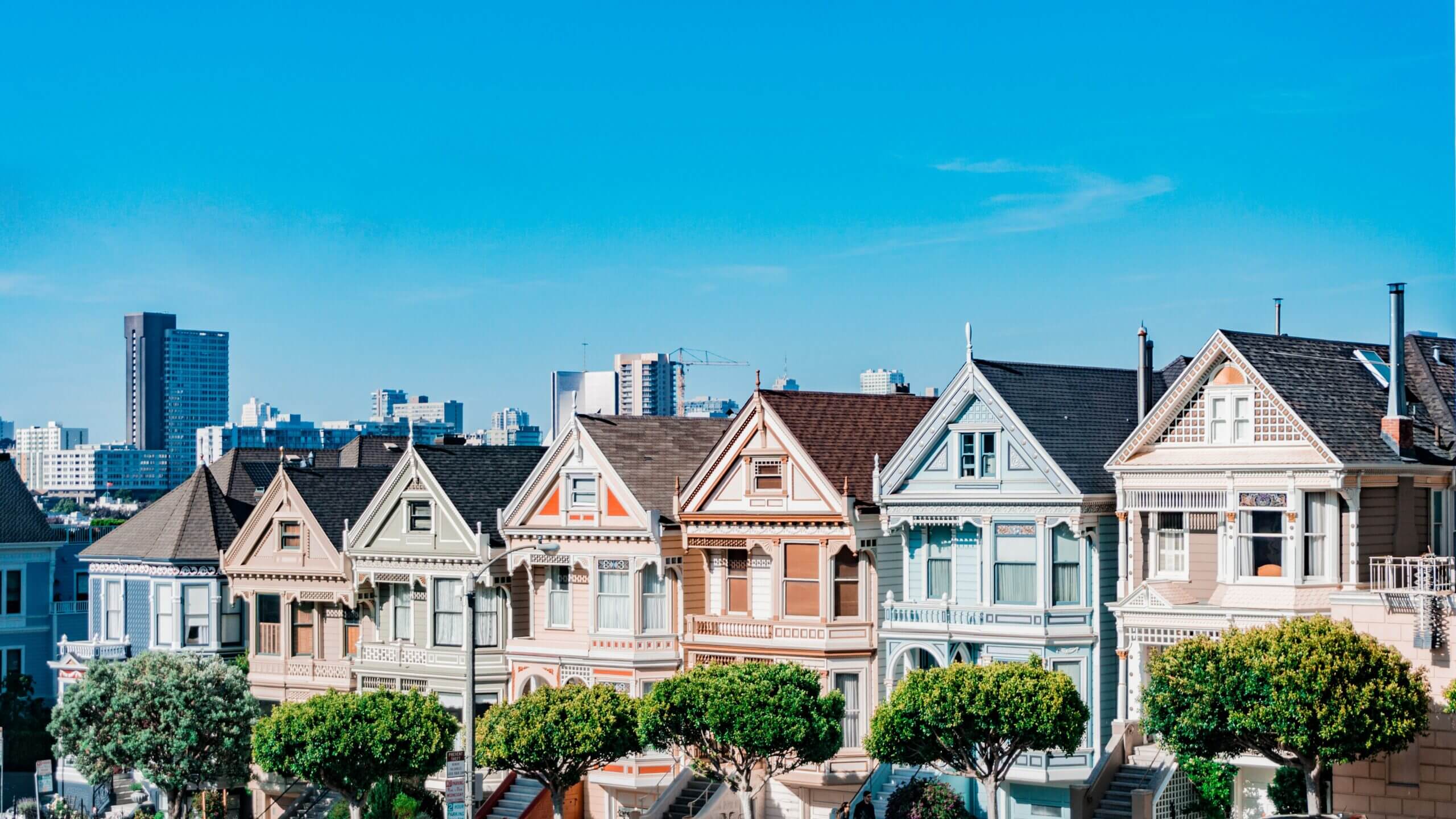 colorful houses on the best street of the neighborhood