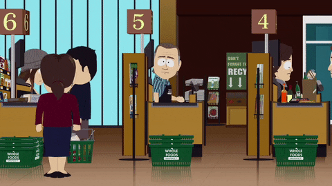 South Park Whole Foods Checkout gif