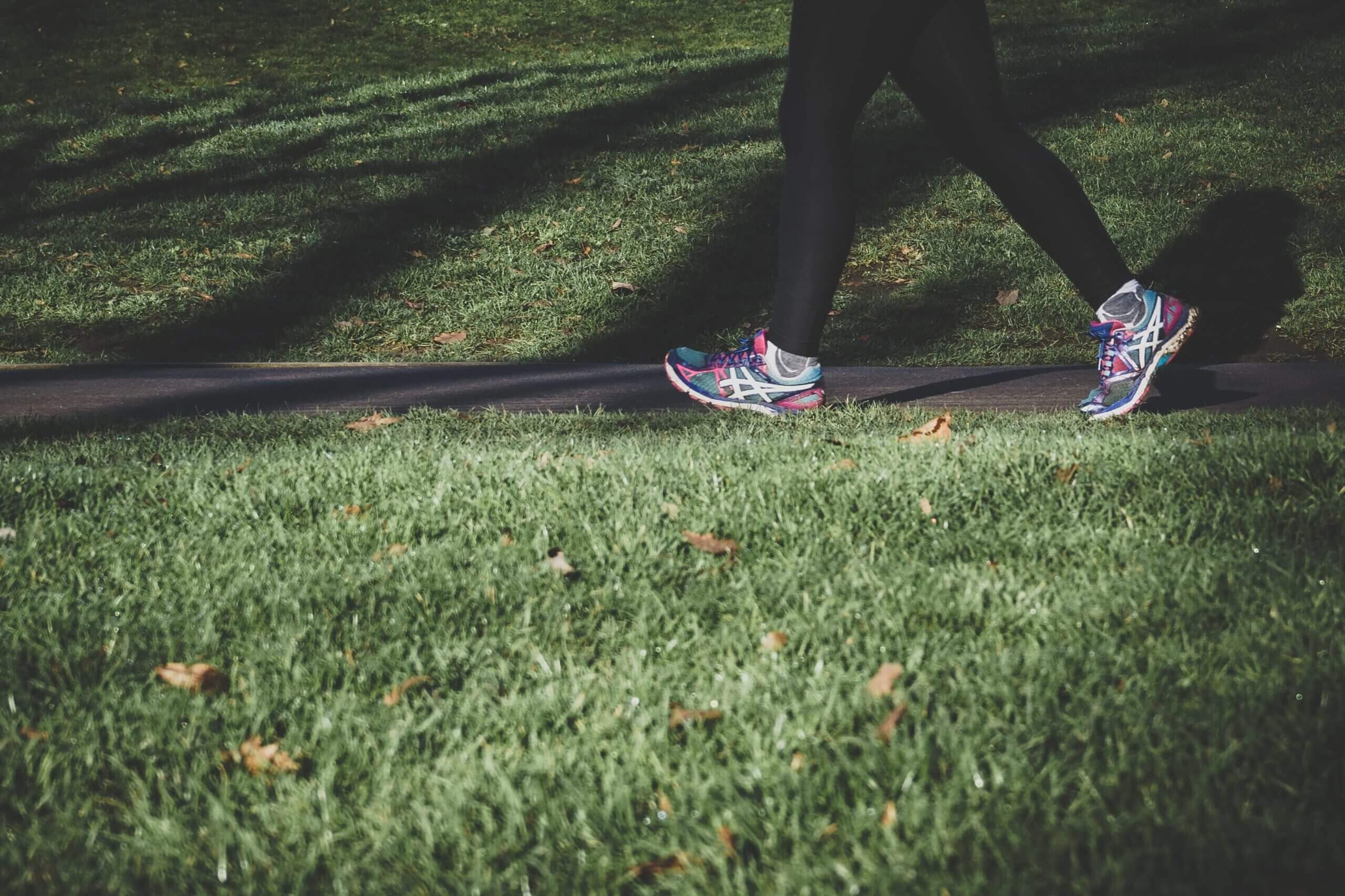 Close up of woman running