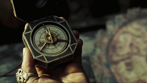 Gif of a spinning compass