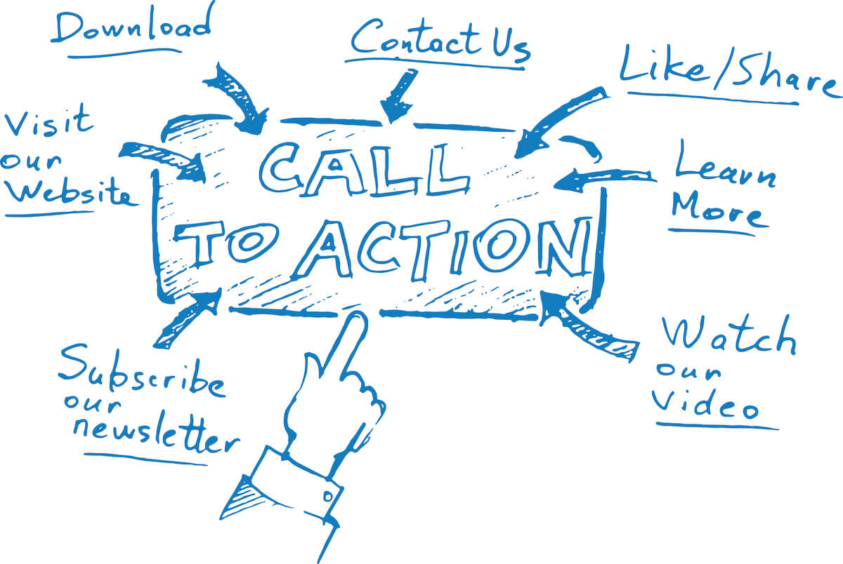 An illustration of different calls to action.